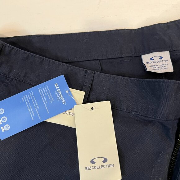 Biz Collection Men's “Biz Separates” Navy Chino Pants – Navy – Size 46 - NWT - Picture 2 of 4